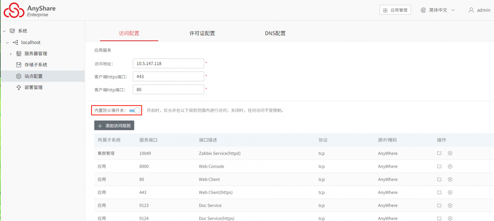 AnyShare - AnyShare 开启和关闭集群防火墙最佳实践